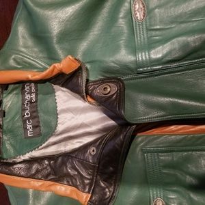 Marc Buchannan Pelle Pelle 2 Tone Leather Jacket
